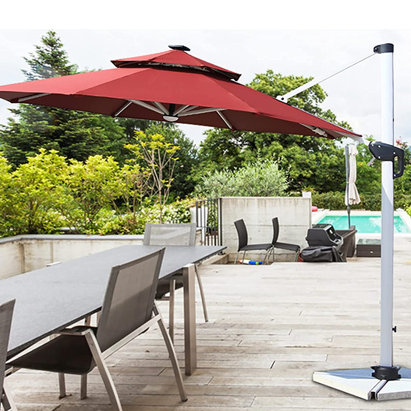 Windproof outdoors beach parasol crank system strong aluminum frame patio umbrellas & bases cantilever amp patio umbrellas