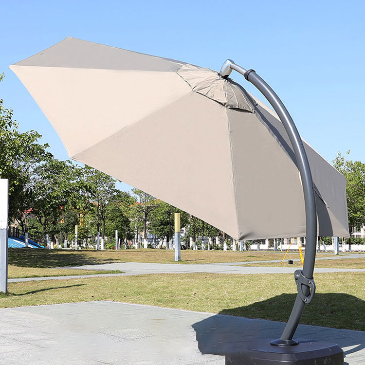 4m large 13ft commercial banana aluminum umbrella parasol outdoor roma cantilever umbrella vintage patio umbrellas