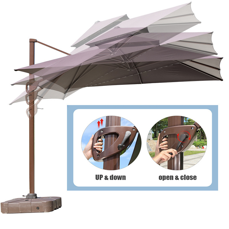 Garden umbrellas Large Cantilever square umbrella Parasol 2.5m cheap Patio sun Parasol Umbrella & bases