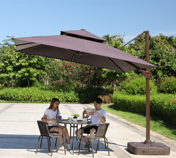 Garden umbrellas Large Cantilever square umbrella Parasol 2.5m cheap Patio sun Parasol Umbrella & bases