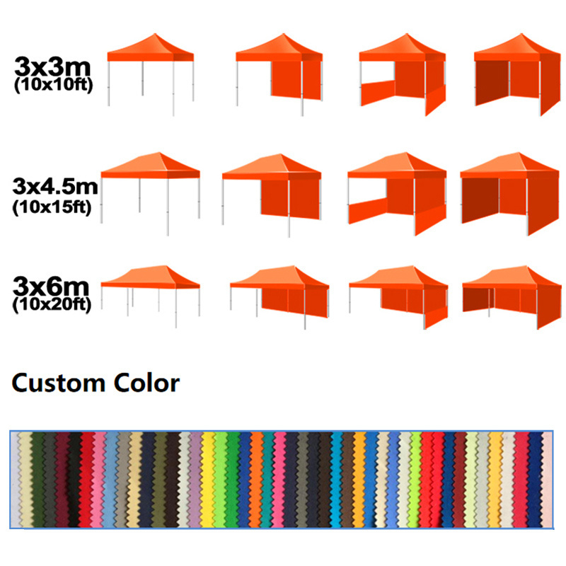 Outdoor assemble tent gazebo 3x3 garden party fold folding tent orange pink advertising 10