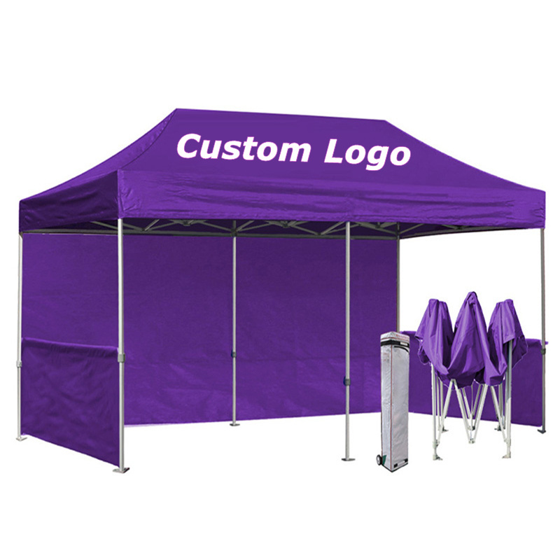 Custom Printing Easy Collapsible Pop Up Canopy Dual Top Commercial 10x20 Canopy Tent Perfect for Trade Shows and Outdoor Events