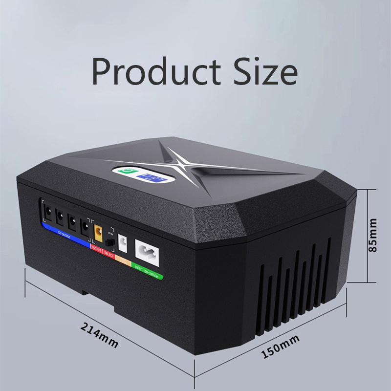 Mini UPS for wifi routher with DC 5V 12V UPS DC15V 24V 48V optional 60W 100W 120W 48000mah with POE Uninterruptible power supply