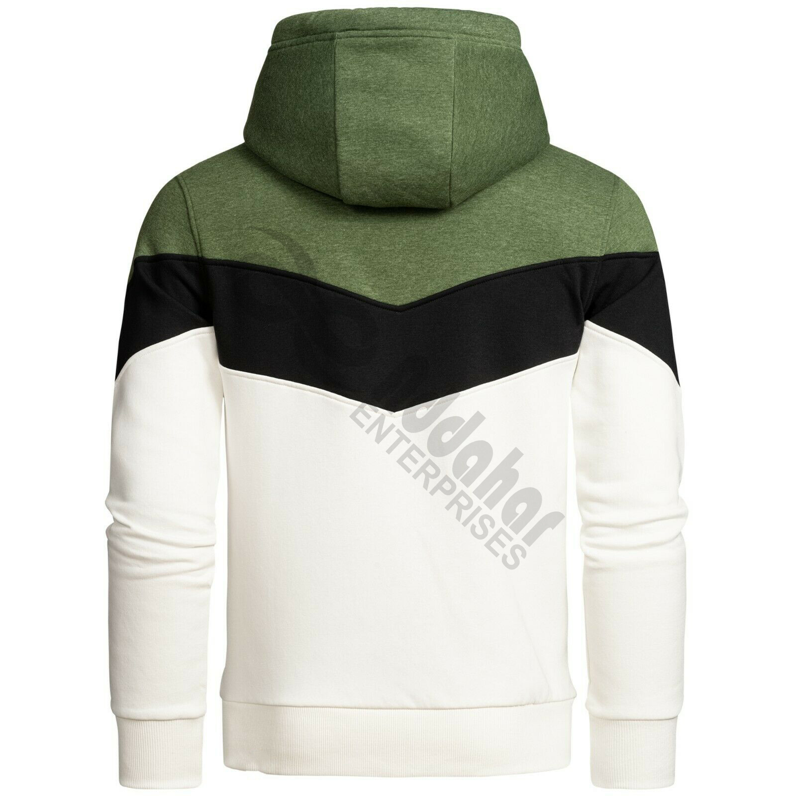 2023 New Fashion Wholesale Men's Casual Sports Fleece Panel Sweater Jacket Color Block Pullover Hoodie For Men High Quality