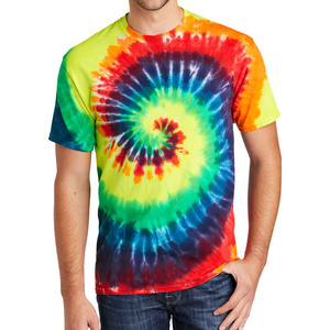 New Fashion New Design Multiple Color T-shirt Tee Shirts Round Neck Oversize Tie Dye T-Shirt beach wear t shirts