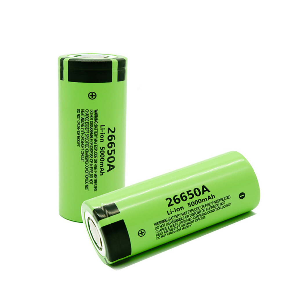 High Capacity Flashlight Power Bank  26650-50A Rechargeable  Li-ion Batteries  Lithium 3.7V   5000Mah 26650 Battery