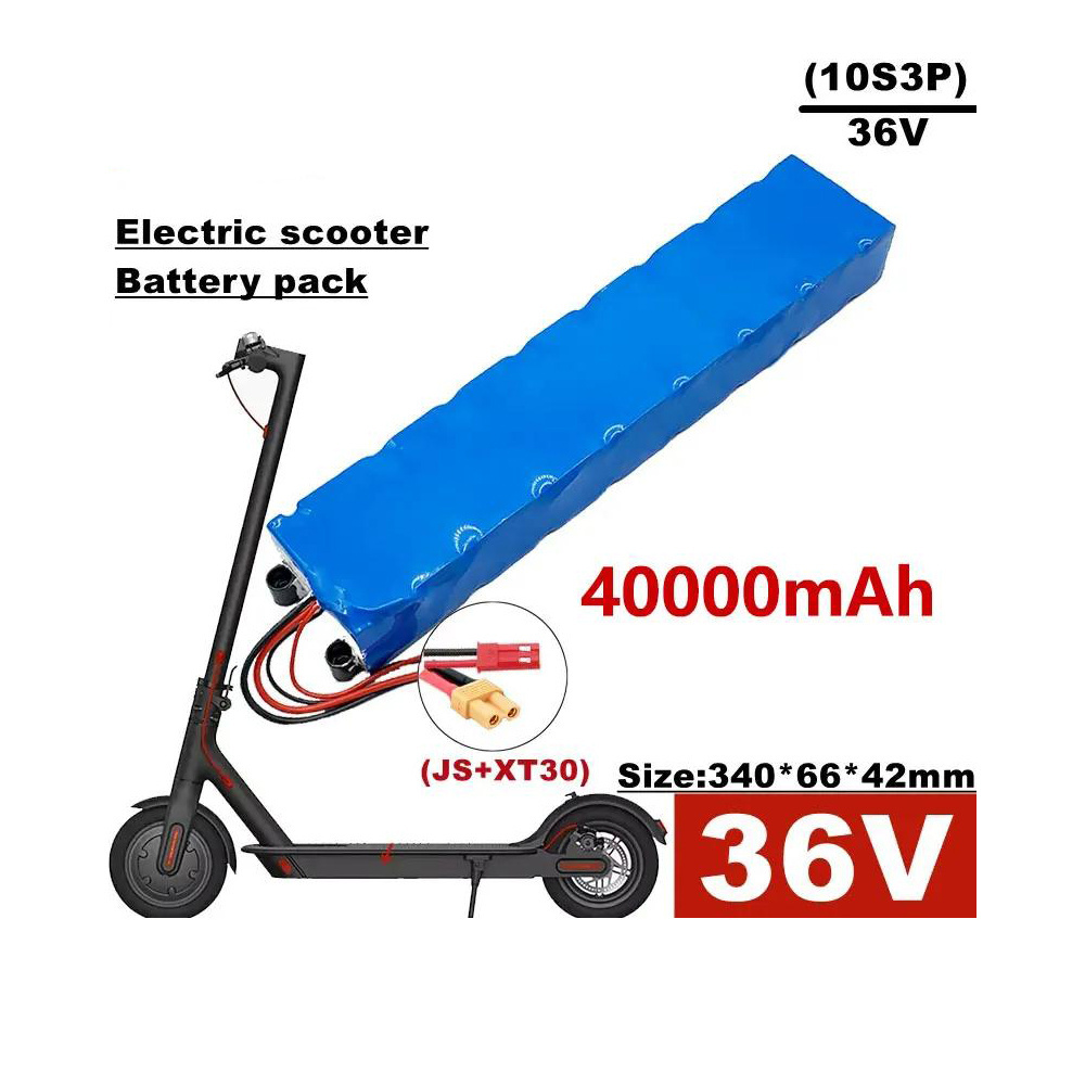 36V battery 10S4P 100Ah battery pack 1000W high power 42V 100000mAh Ebike electric bike battery with  BMS+42V2A Charger