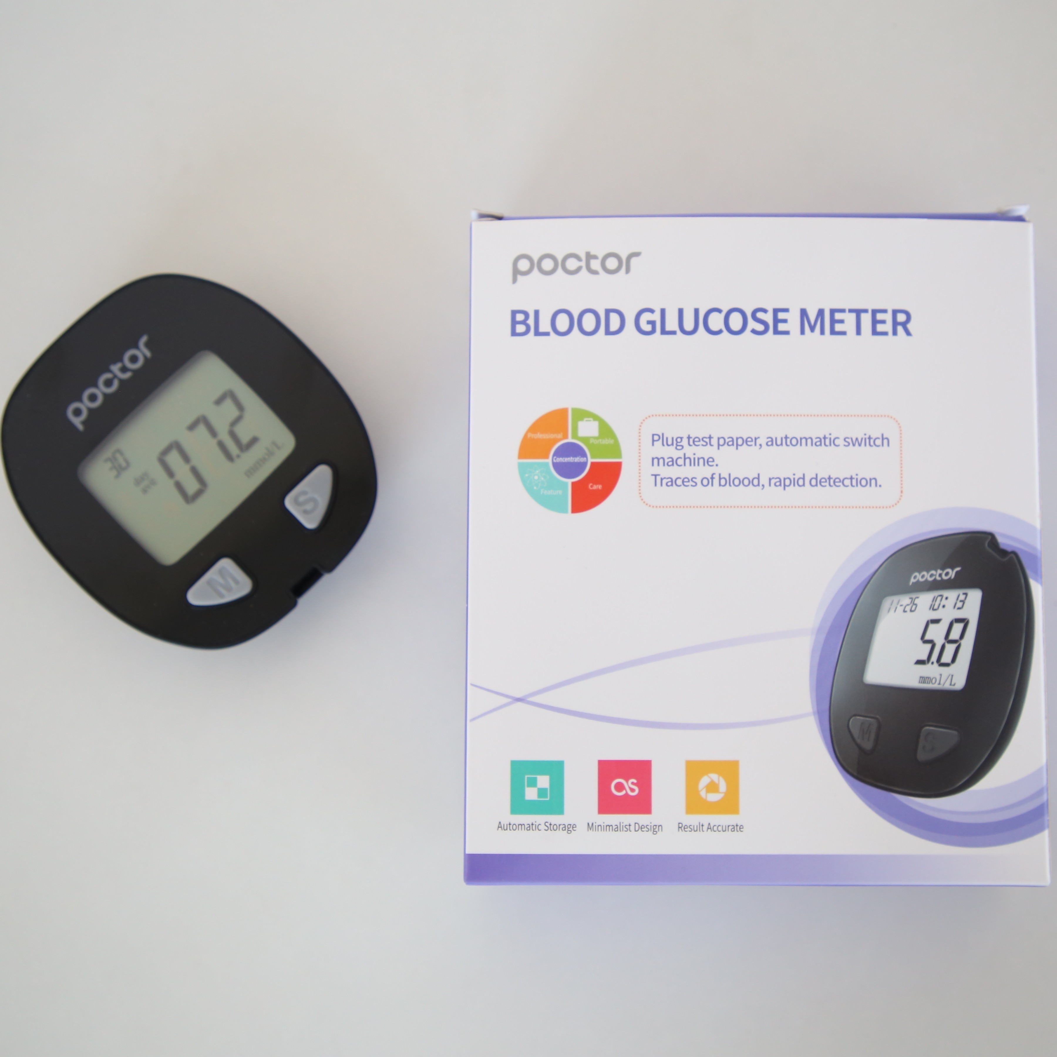 Lepu Digital liquid Blood glucose glucometer non invasive monitor smart watch/machine connect with mobile