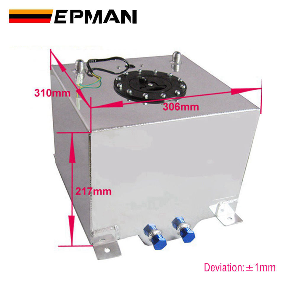 ADDCO - EPMAN 20L Aluminium Oil Can Fuel Surge Tank Oil Catch Tank With / Without Sensor Fuel Cell With Cap / Foam Inside