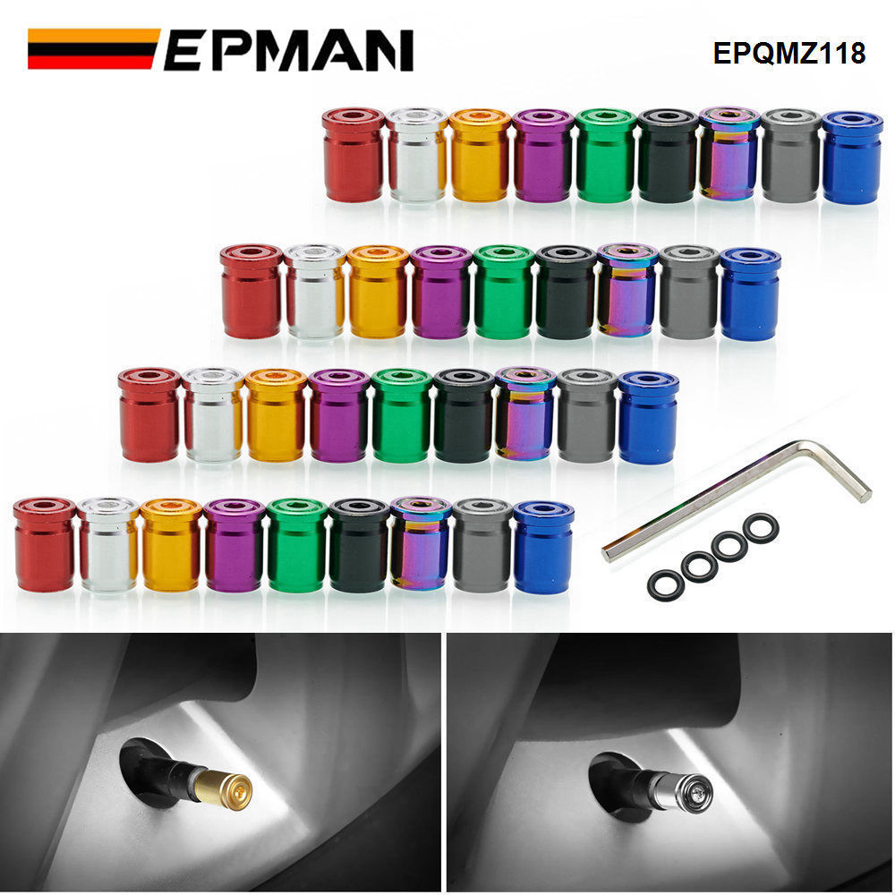 ADDCO -EPMAN 4PCS/PACK Anti-Theft Tire Air Valve Caps Car Tire Air Valve Stem Caps Pressure Cap Cover for Cars SUV Bike EPQMZ118