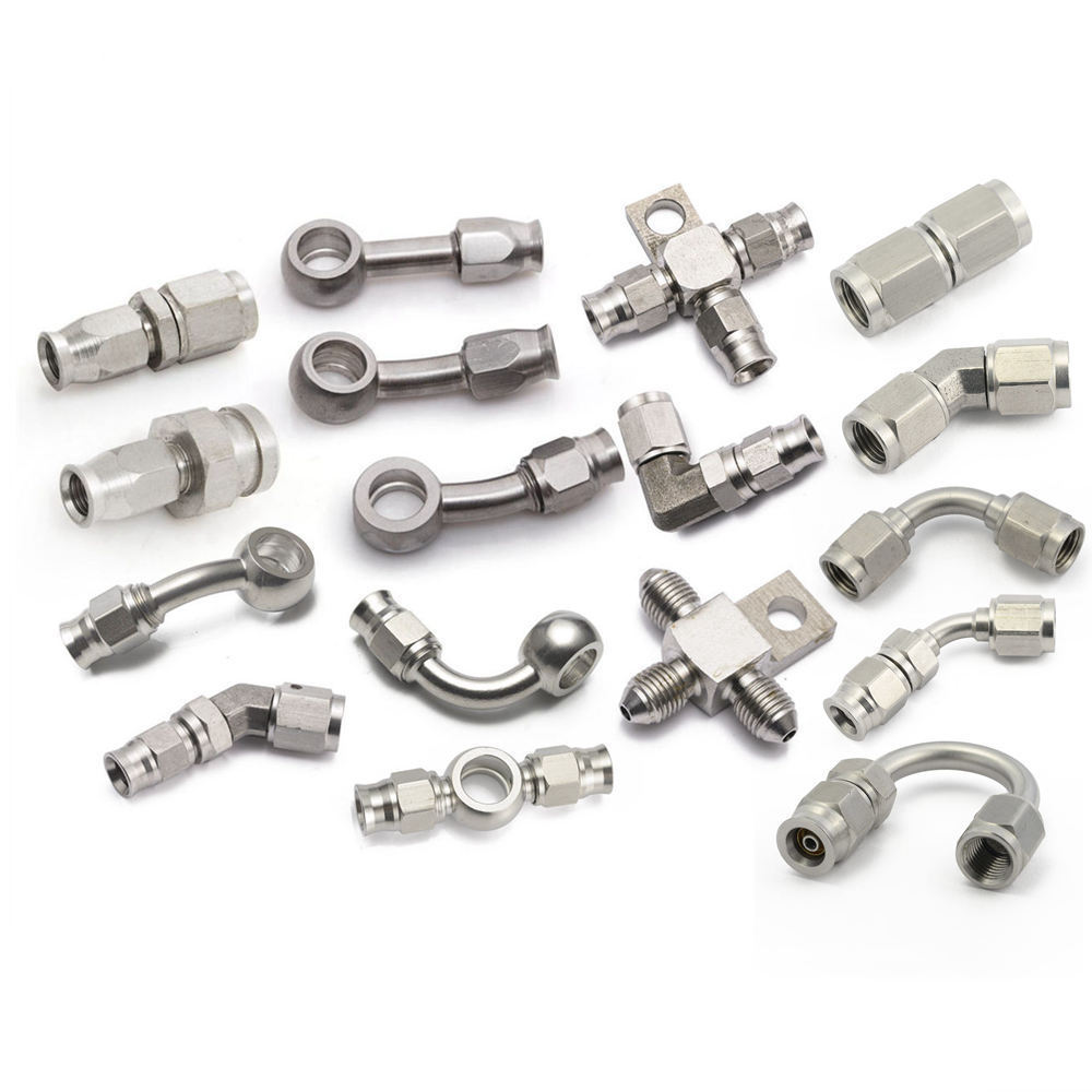 EPMAN 1PC Stainless Steel AN3 to AN -3 Straight 28degree 90degree Brake Swivel Hose Ends Car Fitting EPSCGPJ