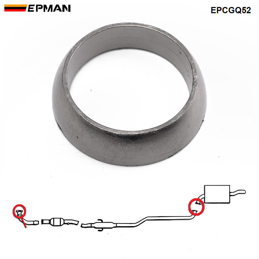 ADDCO - Exhaust Muffler Donut Gasket Graphite Ring Exhaust Gasket Joint Sealer For Downpipe to Catback Donut Flange EPCGQ52