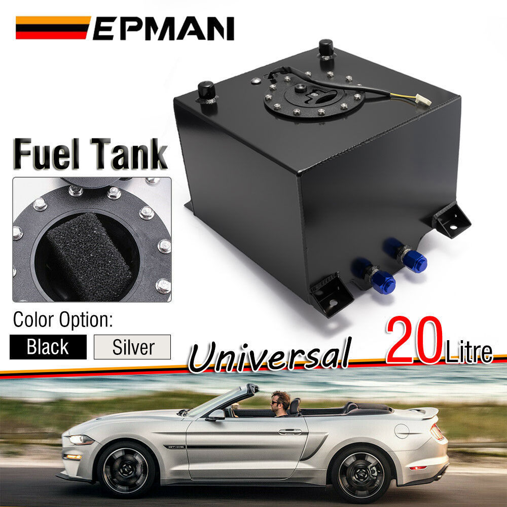 ADDCO - EPMAN 20L Aluminium Oil Can Fuel Surge Tank Oil Catch Tank With / Without Sensor Fuel Cell With Cap / Foam Inside