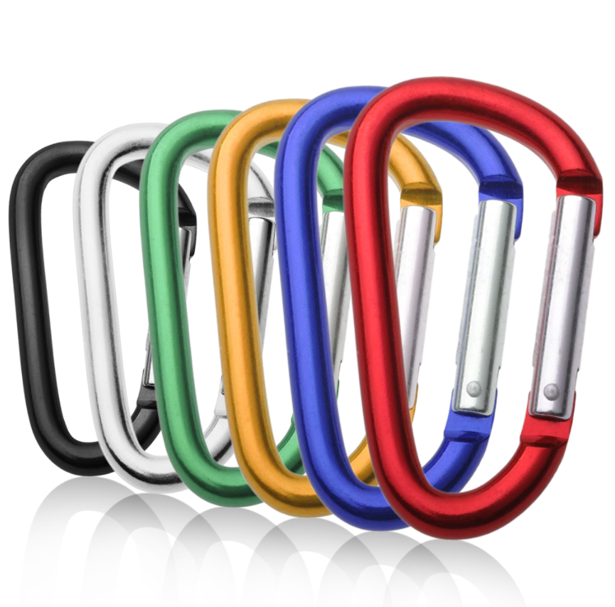 Lightweight Heavy Duty Carabiner Clips Aluminium Wiregate Caribeaners for Hammocks Camping Key Chains Outdoor and Gym etc Hiki