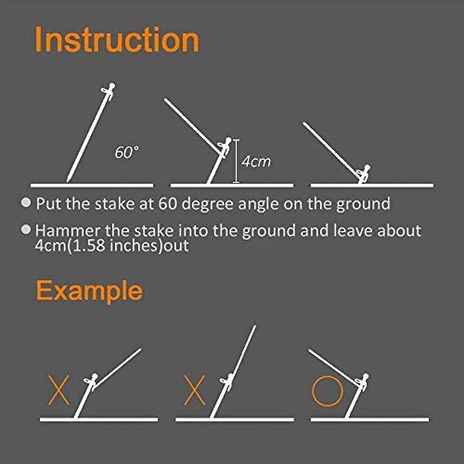 Tent Stakes Heavy Duty Steel Tent Pegs Ground Outdoor Tent stake for Camping Canopy Unbreakable and Inflexible