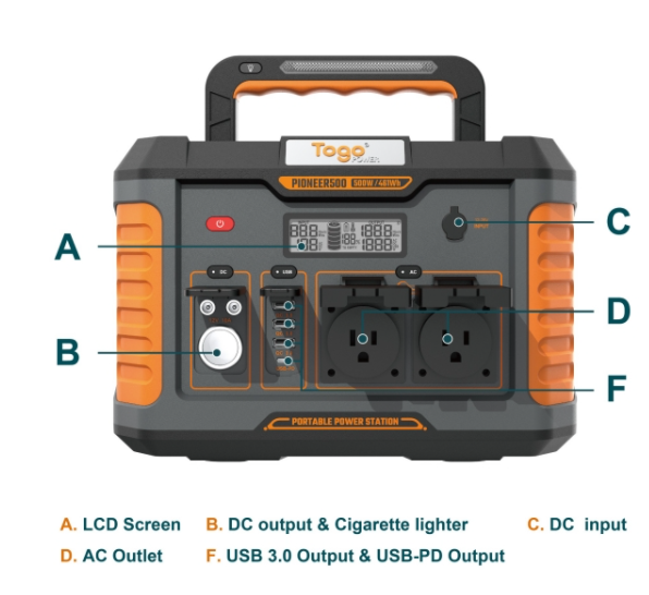 Portable power station 4.3KG 330V AC/DC/USB Output Solar Generator For Camping Caravan Outdoor Energy System