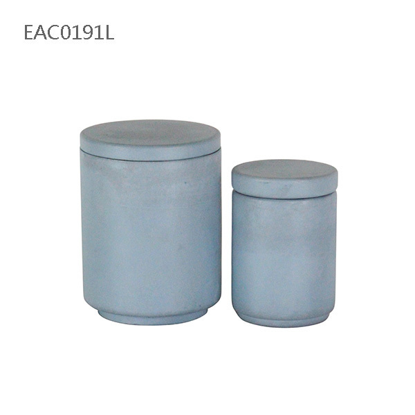 New 4oz 6oz 8oz 10oz 12oz 14oz 16oz  concrete candle jar bowl Concrete candle holder with lid for candle making