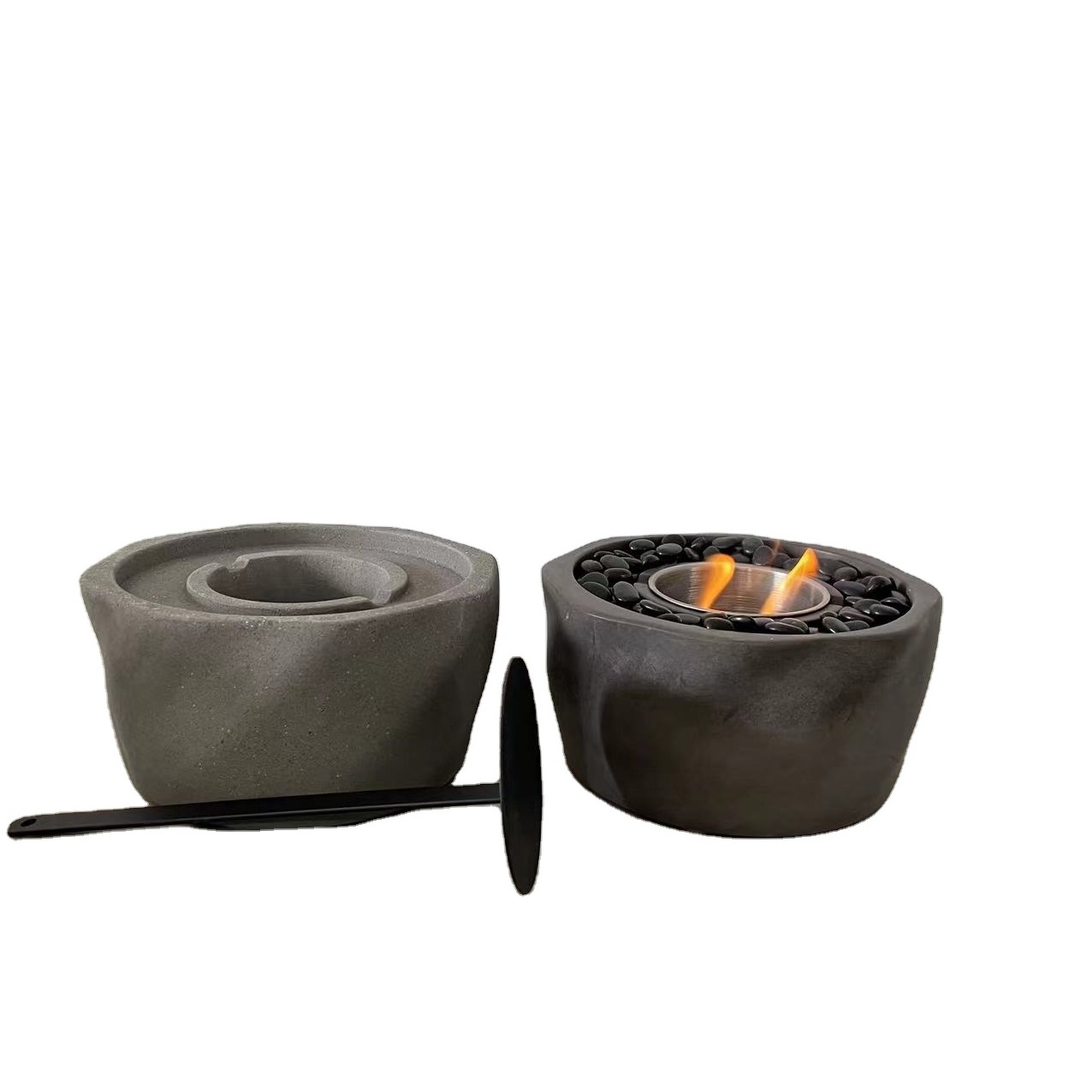 Personalized customized anti-cracked Ethanol  Fire Pit  concrete fireplace home decor stove for wholesale