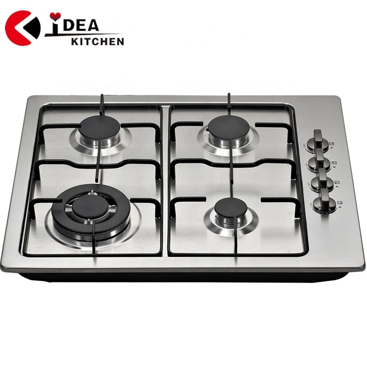 Long lifetime 4 burners glass type built in gas stove / gas hob / gas cooker