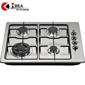 Long lifetime 4 burners glass type built in gas stove / gas hob / gas cooker