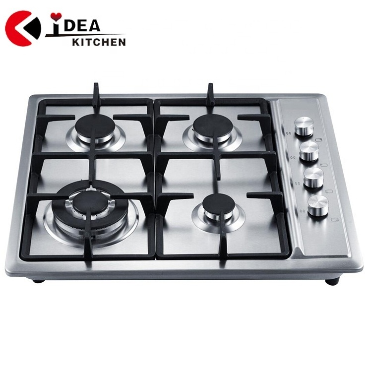 Long lifetime 4 burners glass type built in gas stove / gas hob / gas cooker