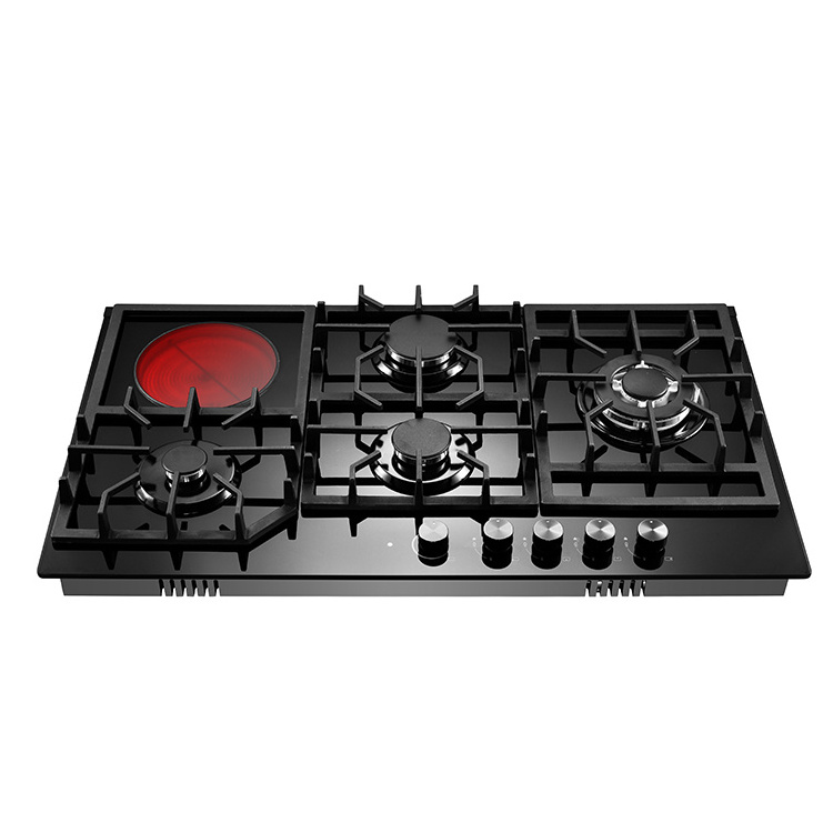 Cooking appliances counter top built in 4 burners hybrid stove 3 gas 1 single electric infrared induction ceramic cooker hob