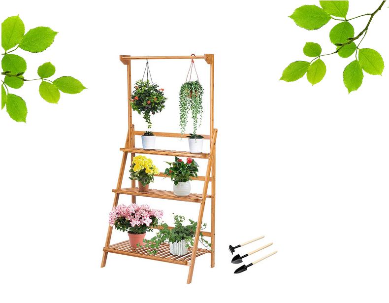 Multiple Flower Pot Holder Shelf Indoor Outdoor Planter Display Shelving Unit for Patio Garden Corner Balcony Living Room