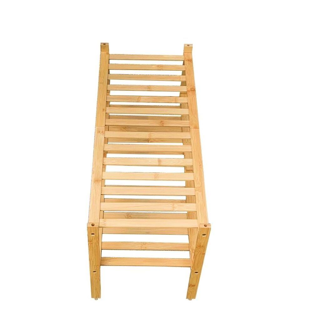 Addreen Custom 2-Tier Multifunctional Living Room Bamboo wooden shoes rack Environmentally Friendly Space Saver