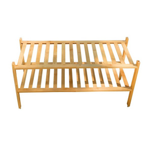 Addreen Custom 2-Tier Multifunctional Living Room Bamboo wooden shoes rack Environmentally Friendly Space Saver