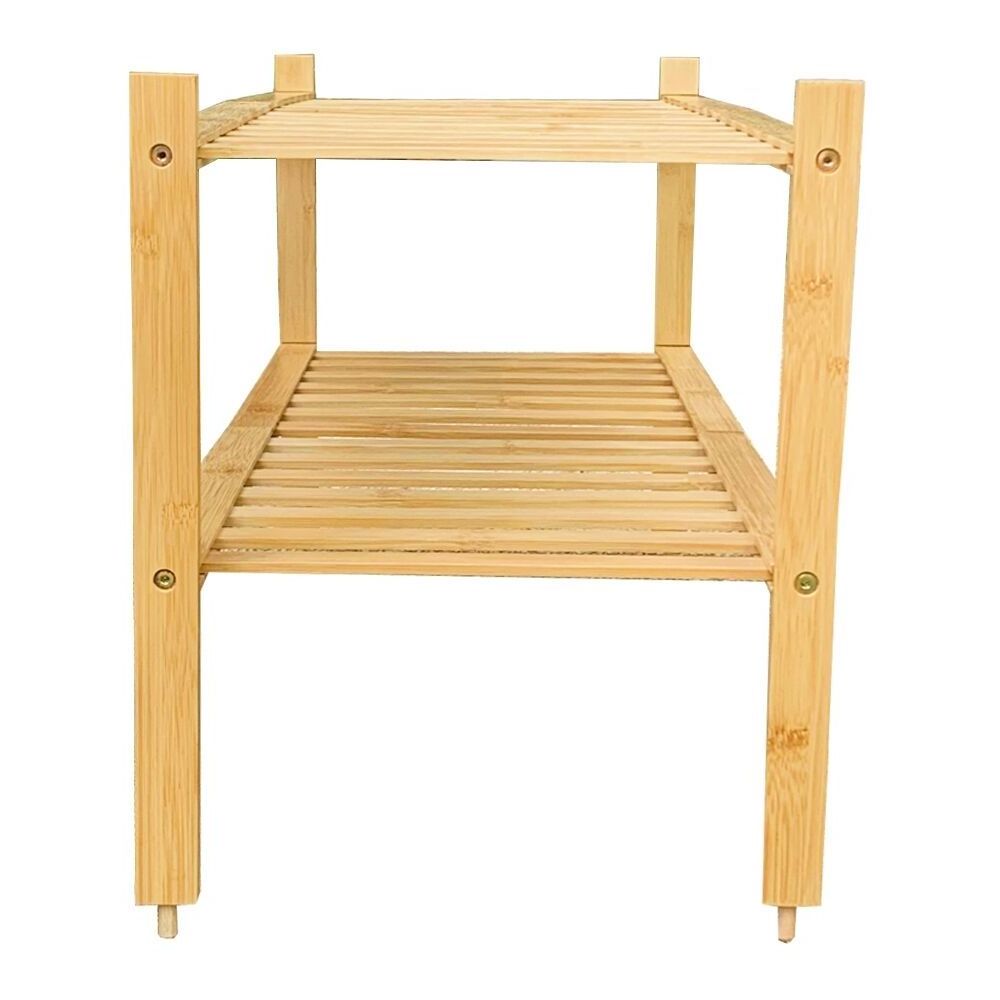 Addreen Custom 2-Tier Multifunctional Living Room Bamboo wooden shoes rack Environmentally Friendly Space Saver