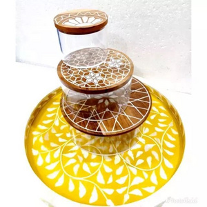 Moroccan Style Oud Burner Best Price Bakhoor Set Tray Jar Box Wooden Lead Mop Inlay Tableware Home Decorative Bakhoor Incense