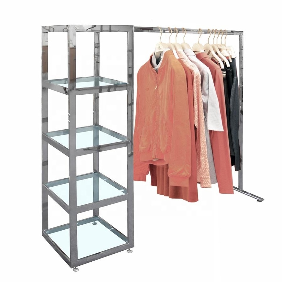 Boutique shelf display clothing rack for retail