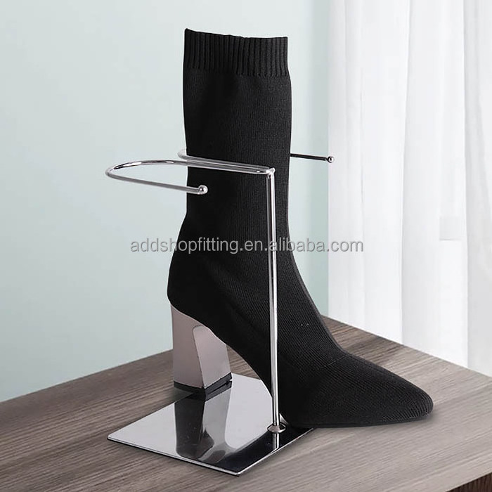 Steel double rack boot holder display stand for shop