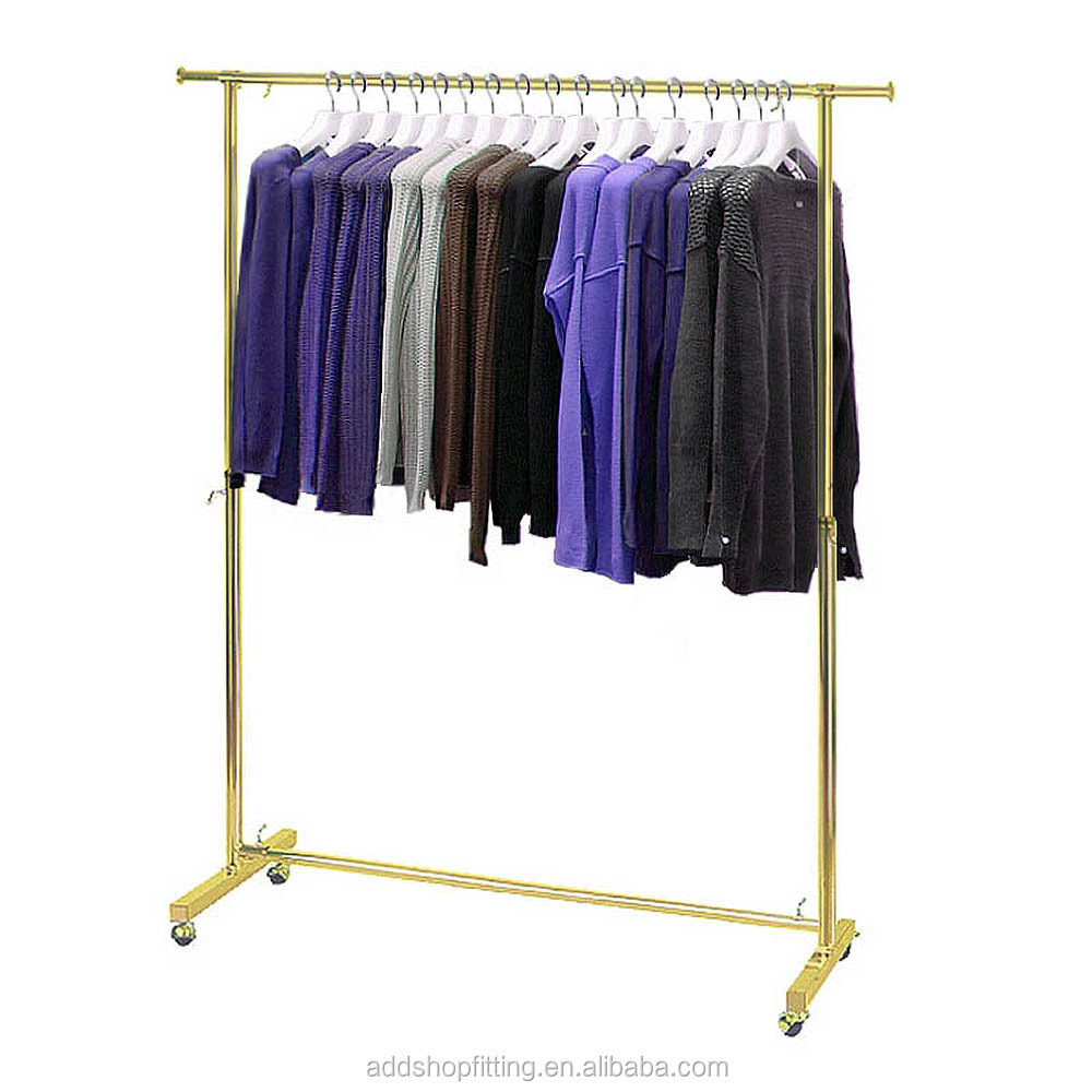 Trade Assurance gold clothing rack for rail