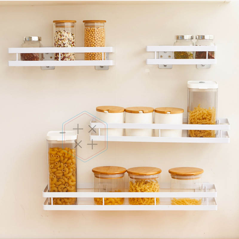 4 Pack Wall shelf Metal Spice Rack for Kitchen