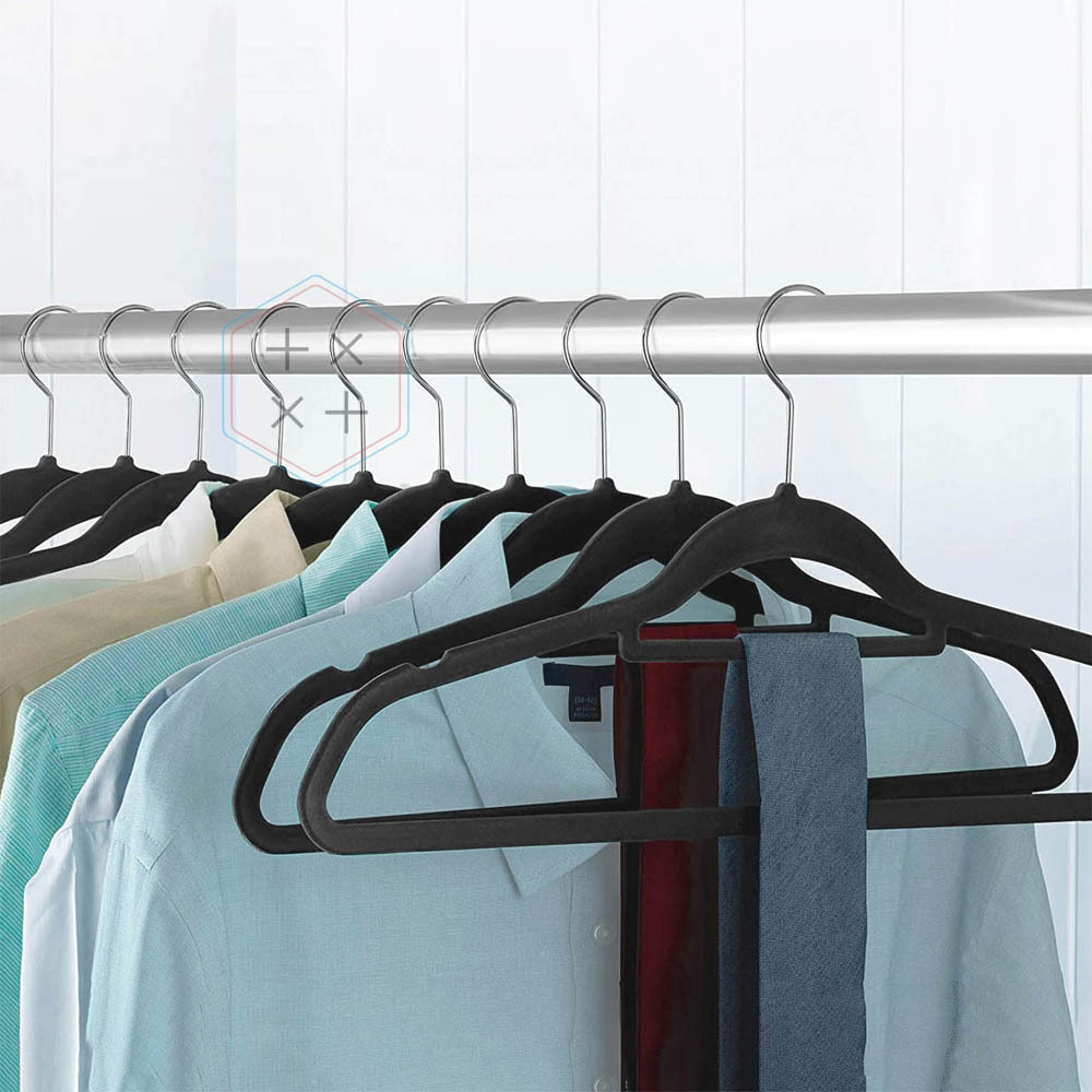 ABS plastic Clothes non-slip velvet hanger for shop