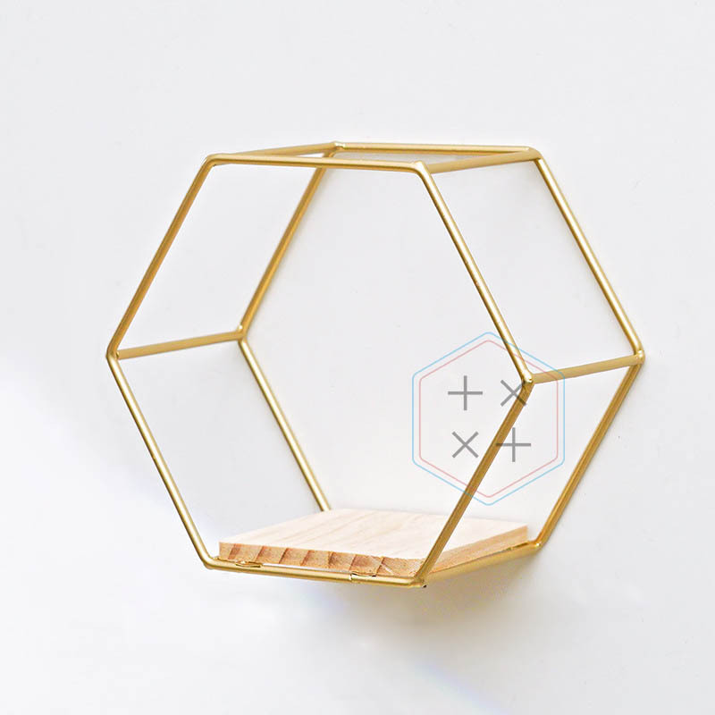 Wall Mounted Hexagon Floating Wall Shelves