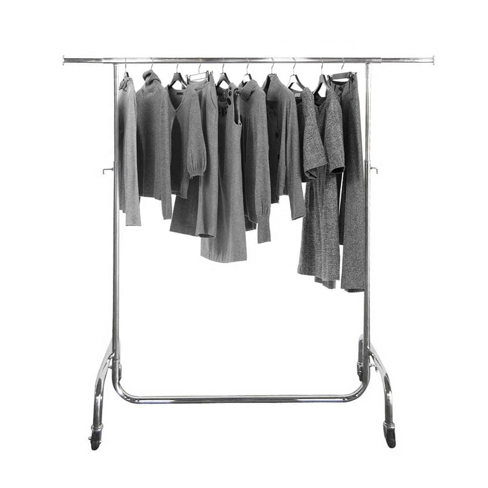 Trade Assurance gold clothing rack in wheel rack