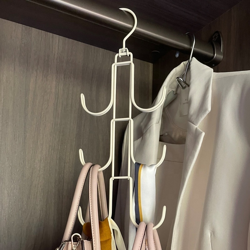 Space Saving 360 degree Swivel Organizer Bag Hanger for Closet