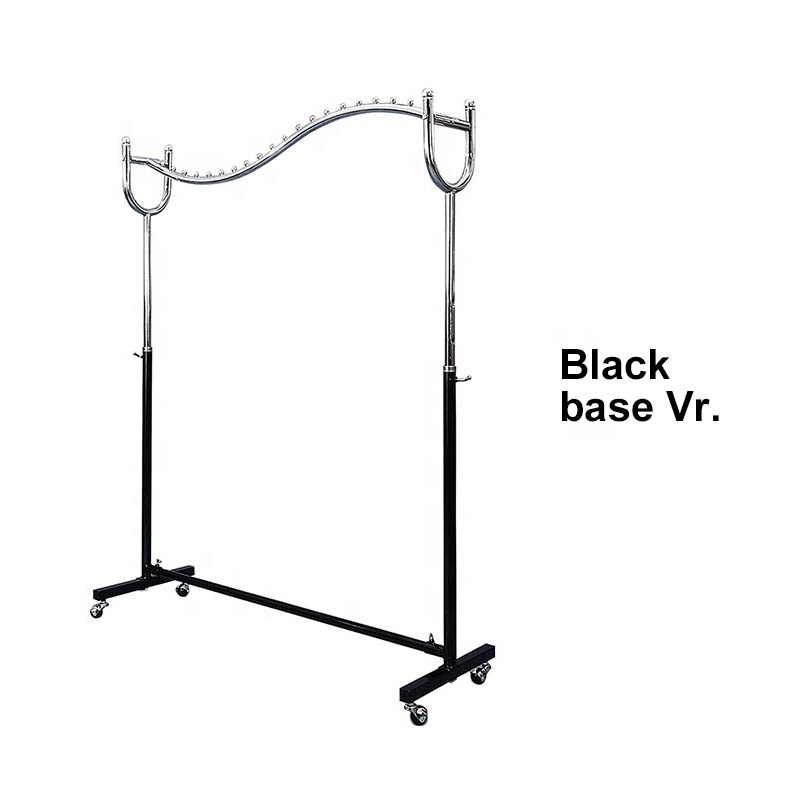 Shop fitting white retail clothing display rack