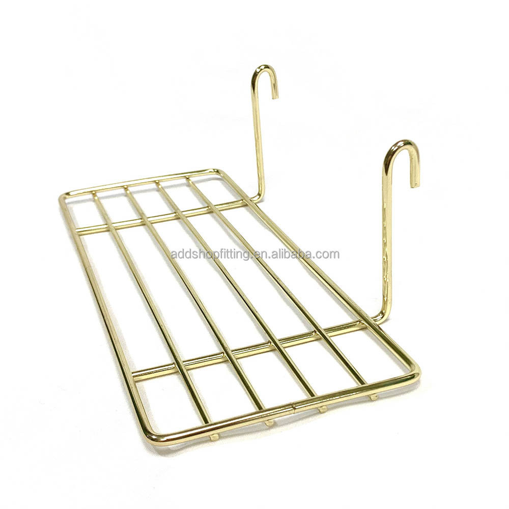 Nordic display gold grid wall shelf for home