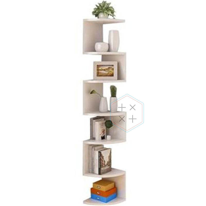 6 Tier Wall Mount Wood Floating Shelves for Living Room