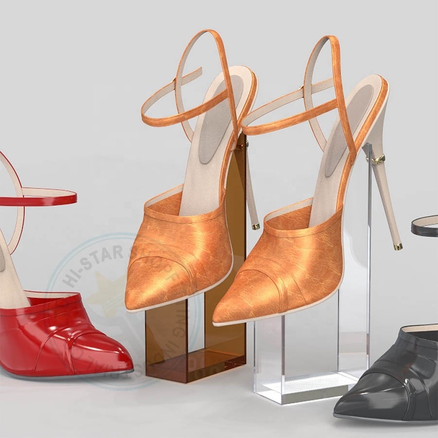 Acrylic display stand high heels shoes for women