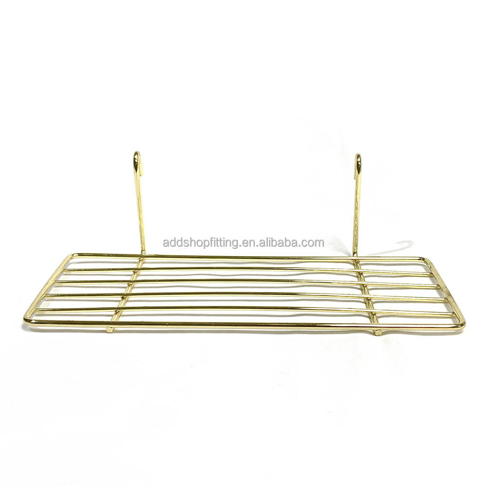 Nordic display gold grid wall shelf for home