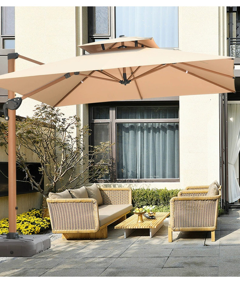 Waterproof outdoor umbrella modern wooden furniture patio backyard furniture garden outdoor parasol