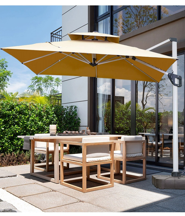 Waterproof outdoor umbrella modern wooden furniture patio backyard furniture garden outdoor parasol