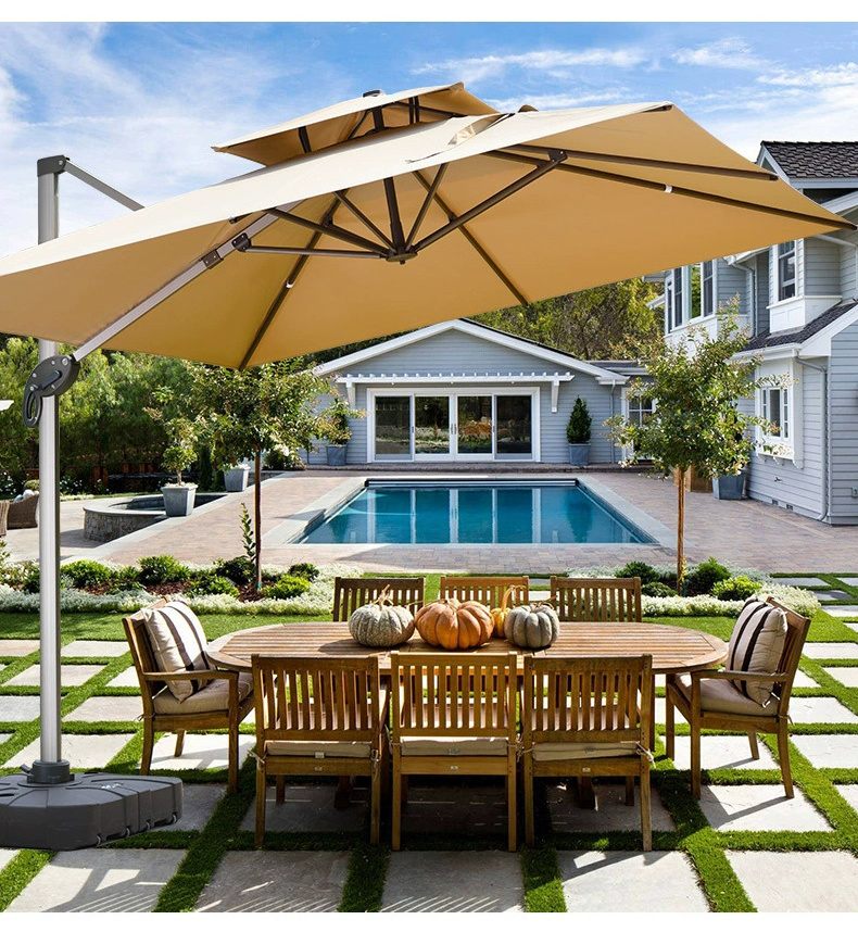 Waterproof outdoor umbrella modern wooden furniture patio backyard furniture garden outdoor parasol