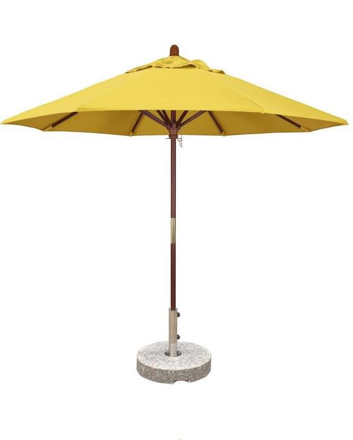 Wooden Market Umbrella Forest Green Custom Size Logo Outdoor Use Beach Umbrella Patio Table Umbrella