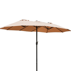 Garden Patio Restaurant Cafe Hotel Aluminium Double Big Parasol Outdoor Umbrella For Patio