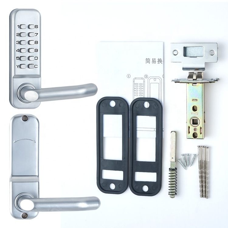 Second generation long handle keyless mechanical digital security code door lock